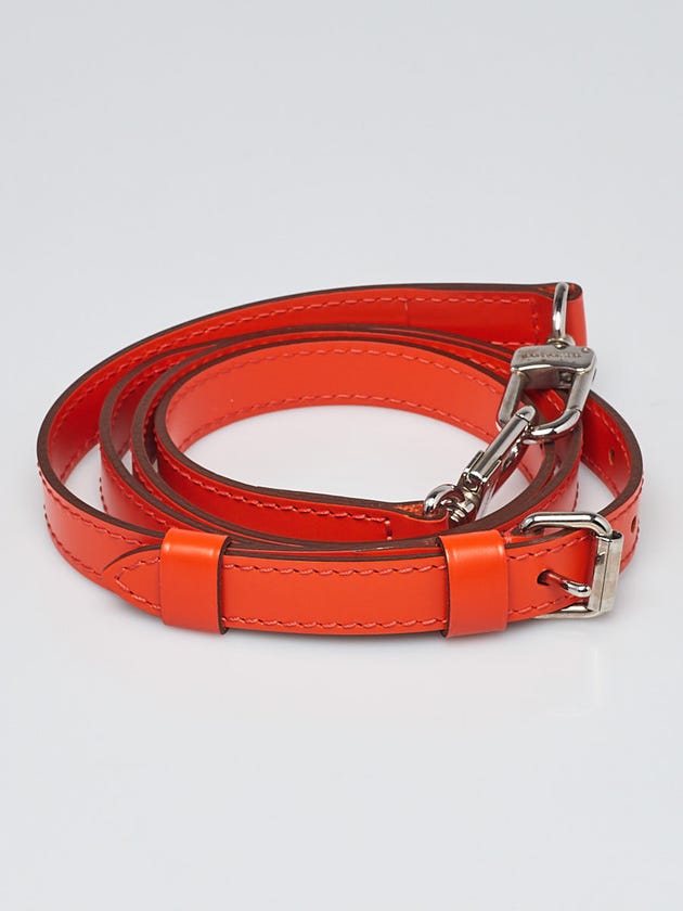 Louis Vuitton 16mm Orange Smooth Leather Adjustable Strap