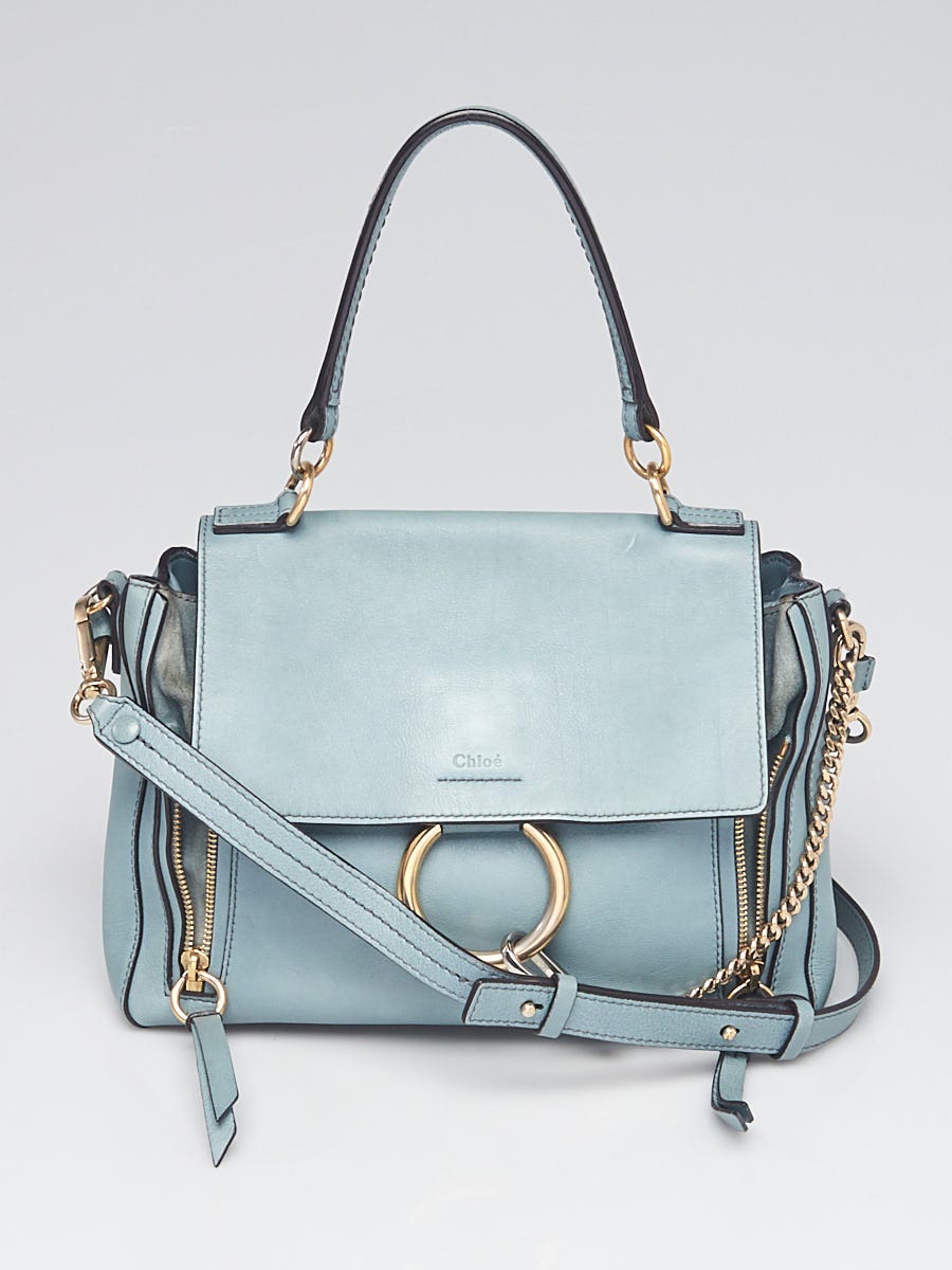 Chloe Cloudy Blue Leather Small Faye Day Bag Yoogi s Closet