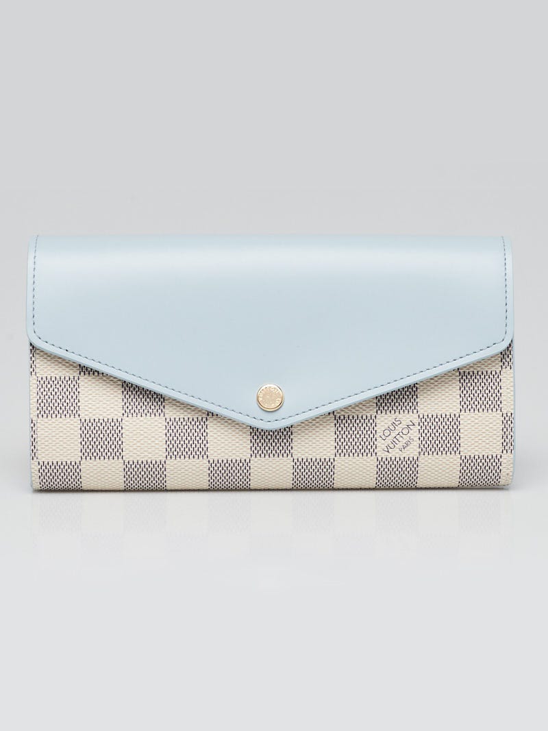 Louis Vuitton Bleu Olympe Damier Azur Canvas Sarah NM3 Wallet
