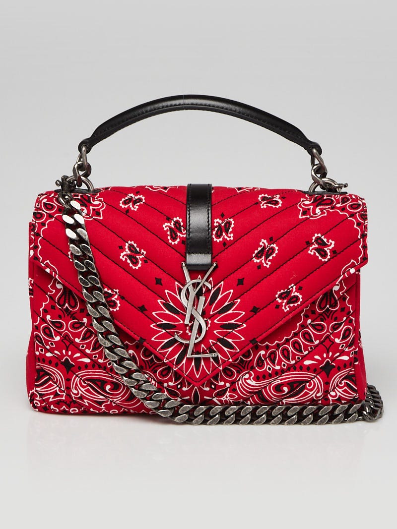 Ysl red best sale bandana bag