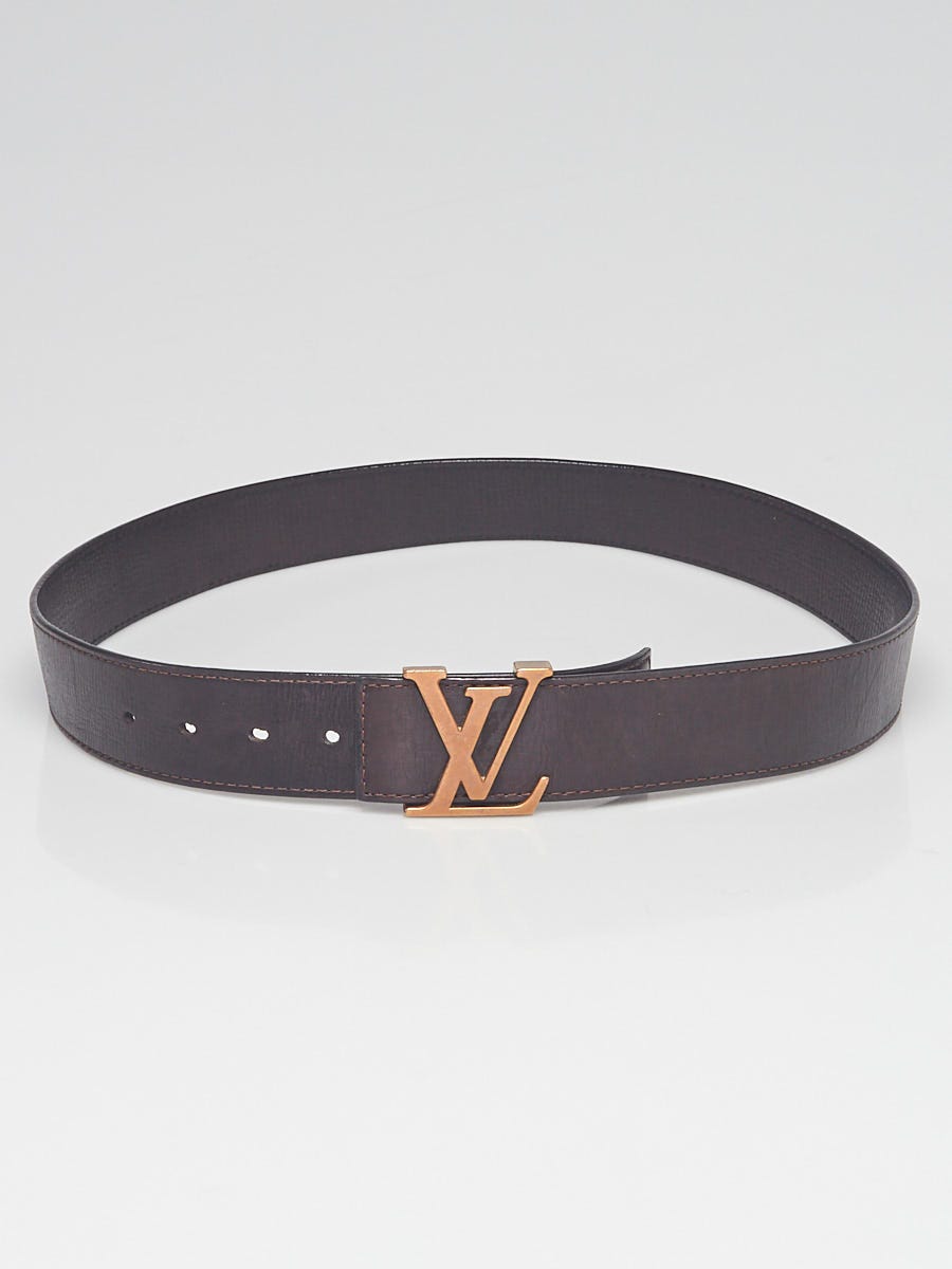 Louis Vuitton Dark Brown Leather Initiales Belt Size 90/36