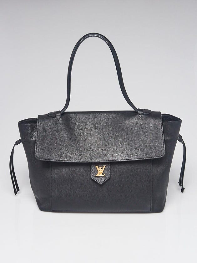 Louis Vuitton Black Leather Lockme MM Bag