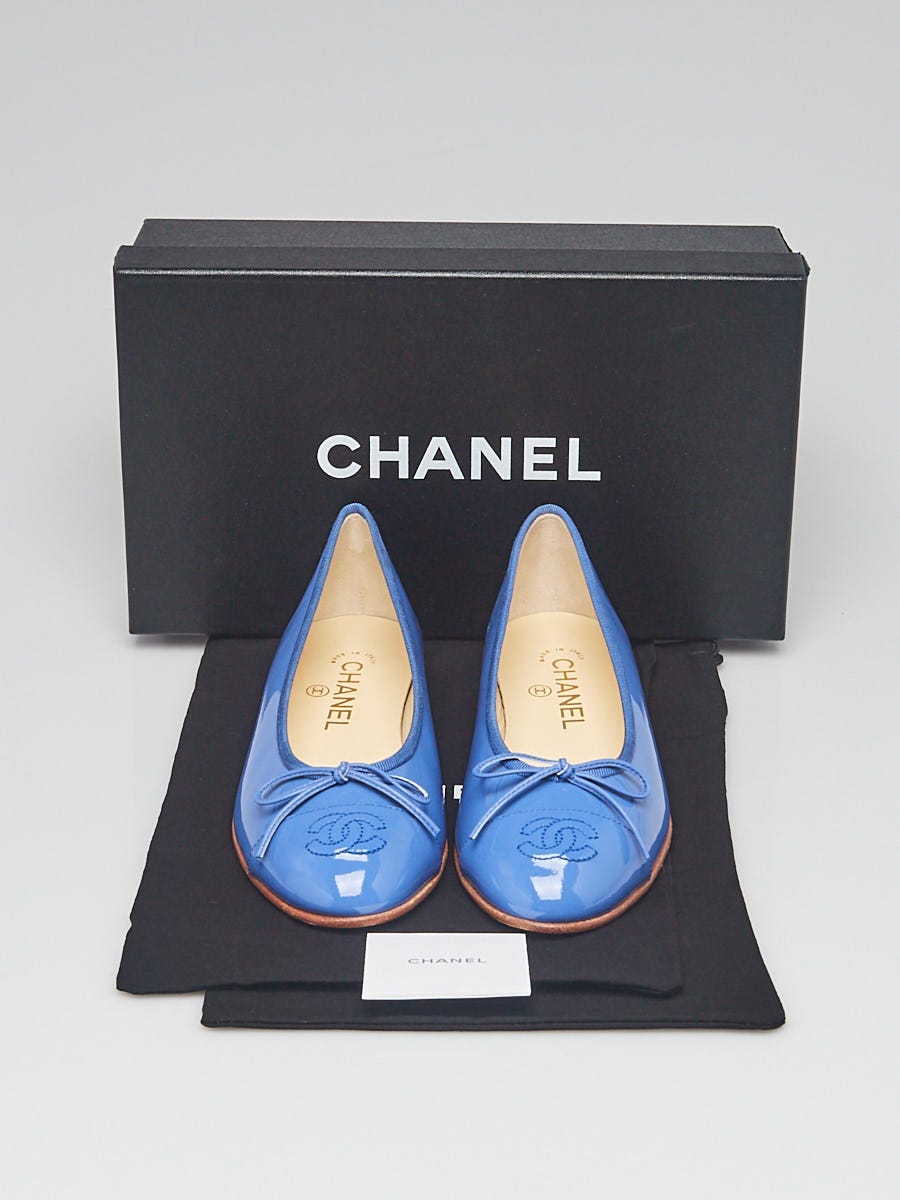 Blue sales chanel flats