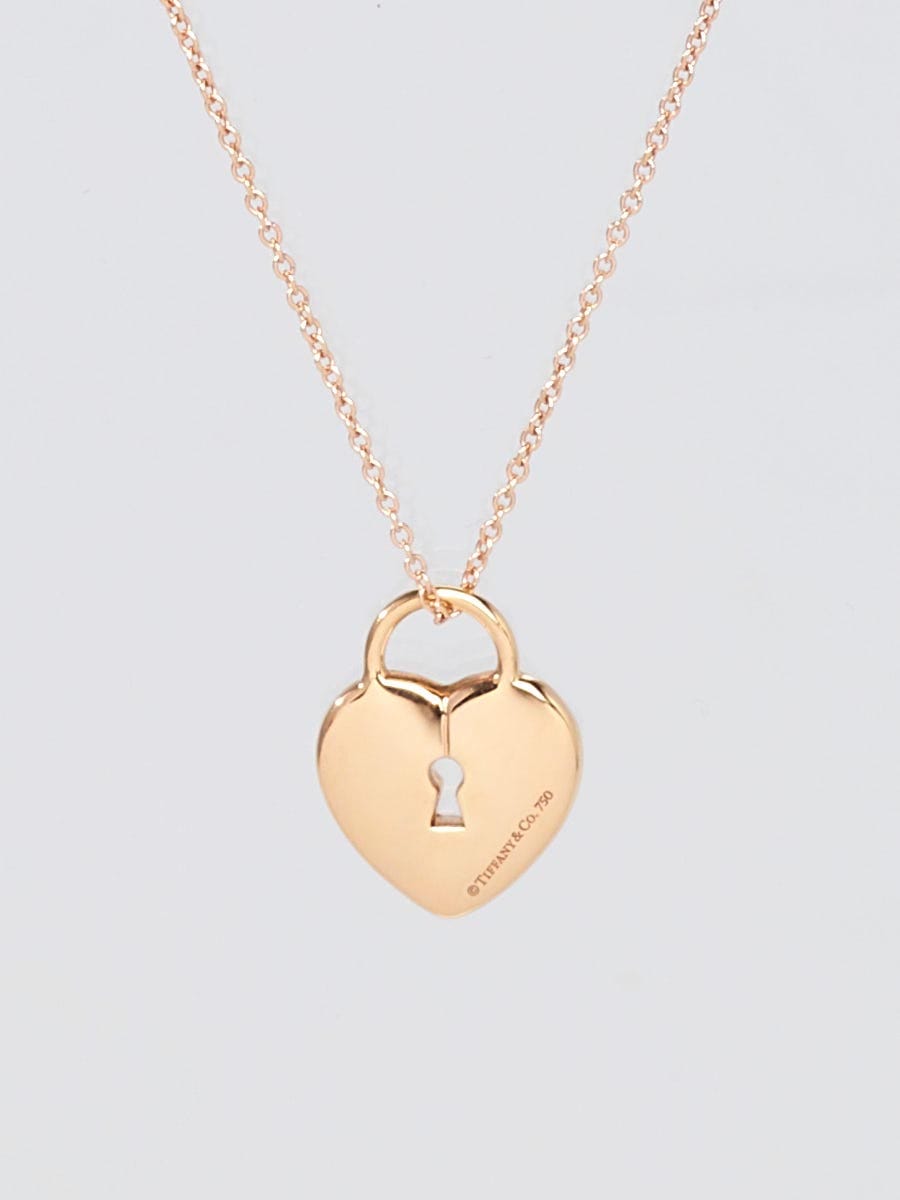 Tiffany Lock Pendant in Rose Gold, Medium