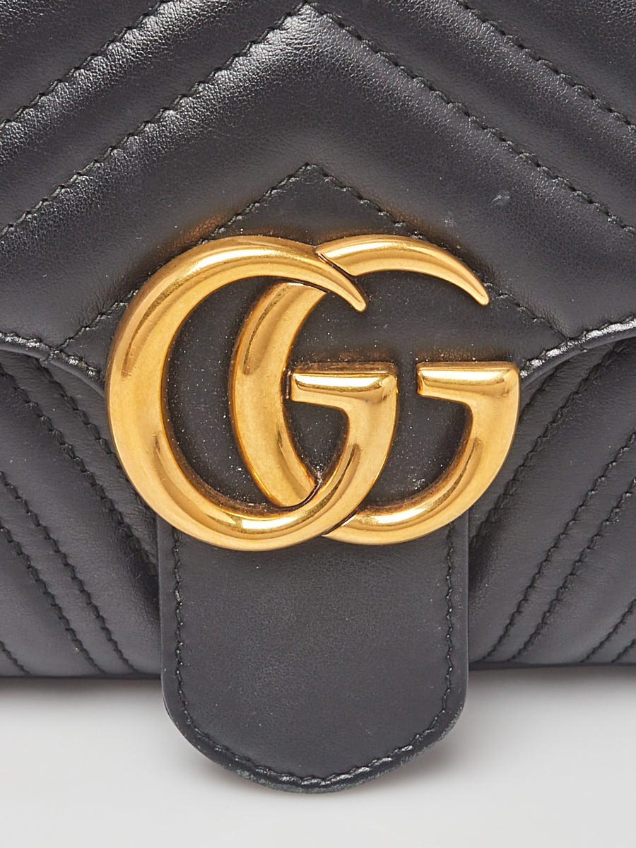 Gucci Brown Embossed Leather Matelasse Medium Tote Bag - Yoogi's Closet