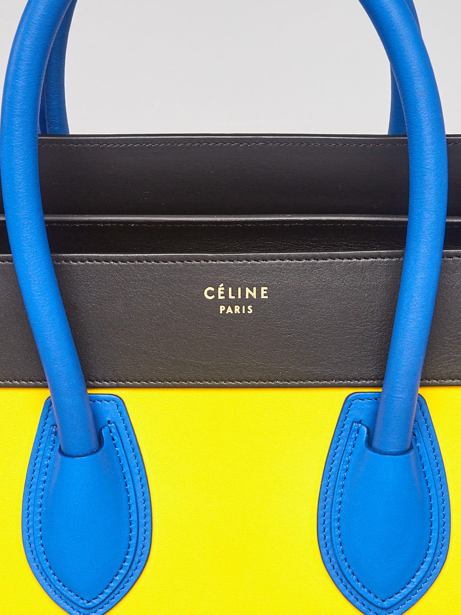 Celine Multicolor Leather and Canvas Mini Luggage Tote at 1stDibs
