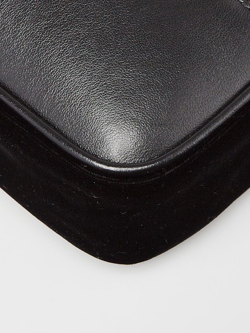Yves Saint Laurent Black Chevron Quilted Velvet Lou Belt Bag - Yoogi's  Closet