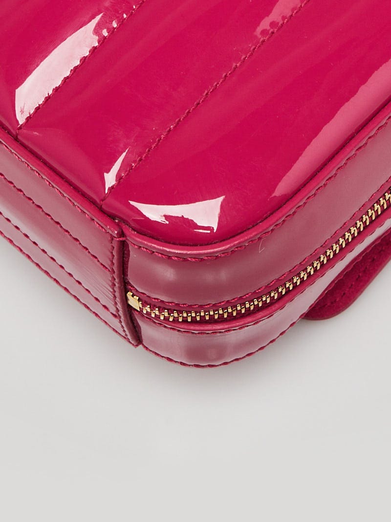 Yves Saint Laurent Pink Quilted Patent Leather Vicky Camera Bag - Yoogi's  Closet