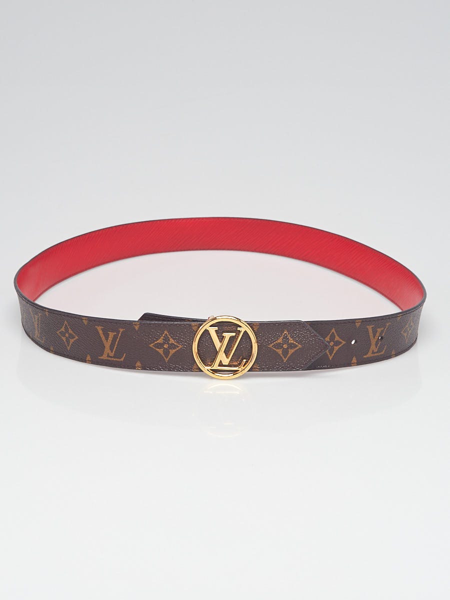 Louis Vuitton Monogram Canvas Coquelicot Epi 35 MM LV Circle Reversible  Belt Size 95/38 - Yoogi's Closet