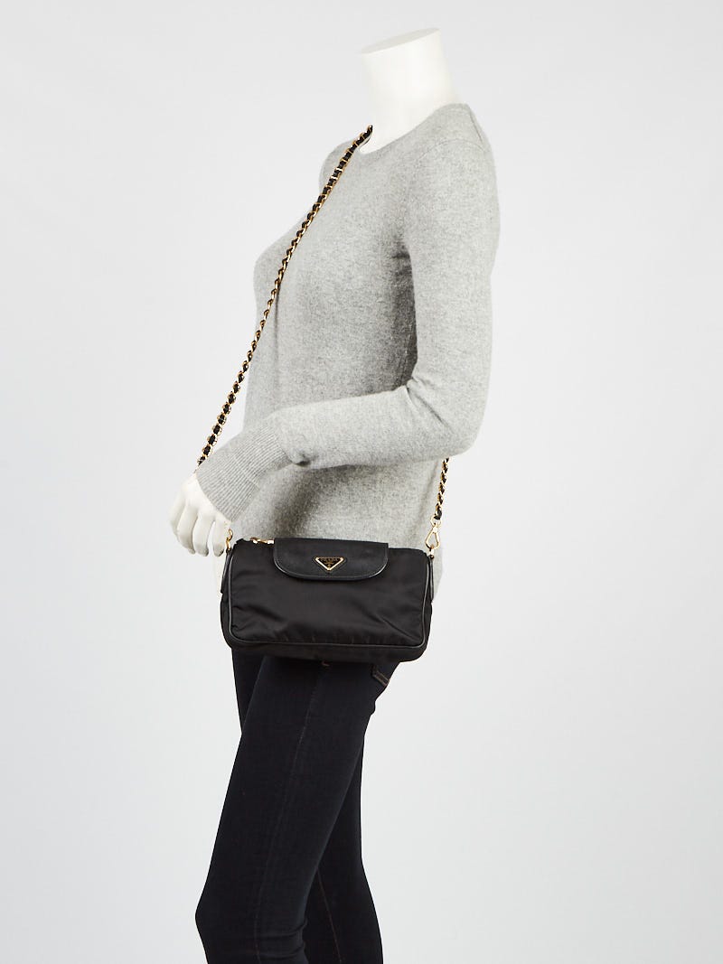Prada BT0779 Tessuto Saffiano Nero Crossbody Bag, Women's Fashion