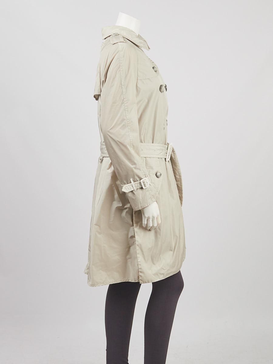 Louis Vuitton - Authenticated Trench Coat - Polyester Beige Plain for Women, Very Good Condition