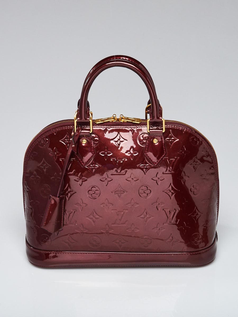 Louis Vuitton Rouge Fauviste Monogram Vernis Alma PM Bag - Yoogi's Closet
