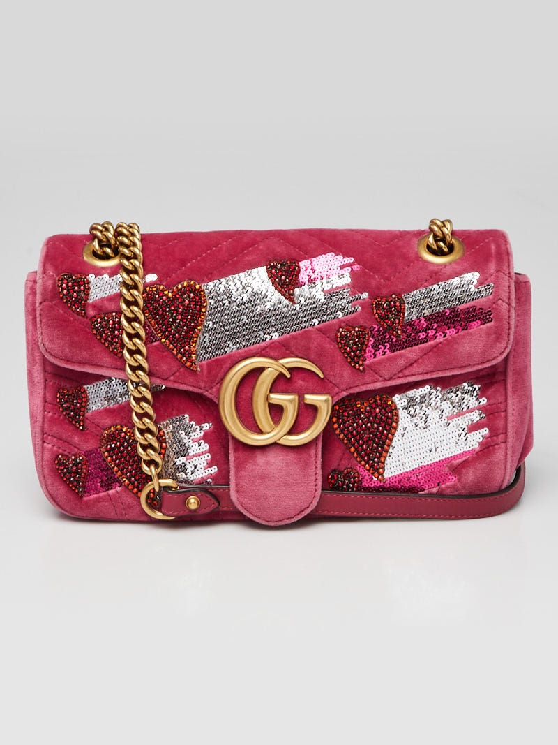 GG Marmont Small Shoulder Bag in Pink - Gucci