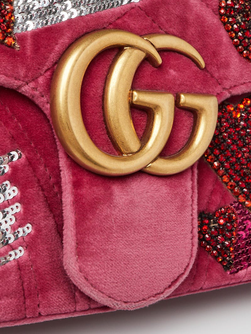 Gucci GG Marmont Small Velvet Quilted Shoulder Bag Red – STYLISHTOP