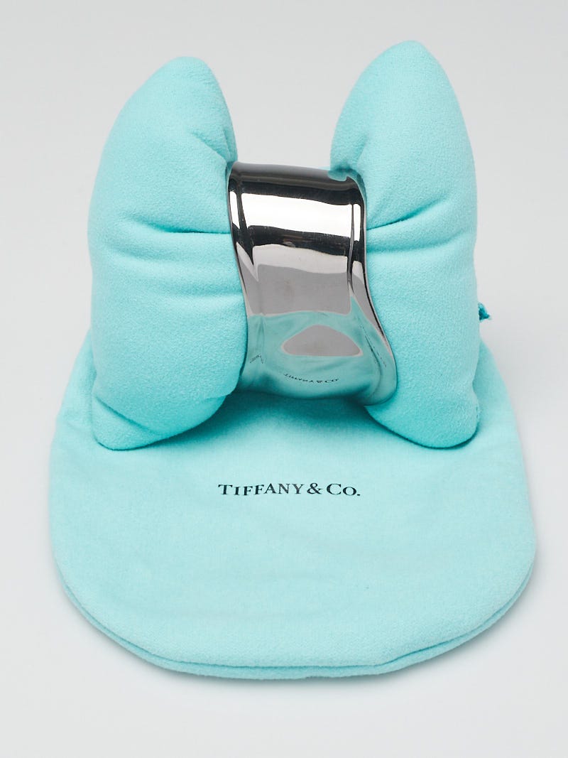 Tiffany & Co. Charcoal Ruthenium Elsa Peretti Bone Cuff Bracelet