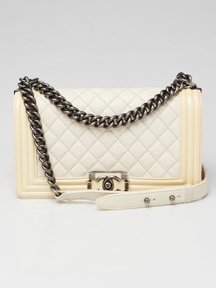 Chanel Classic Quilted Ivory Flap Bag