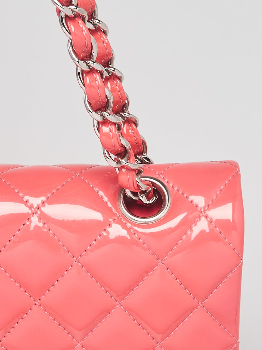 chanel pink patent bag purse