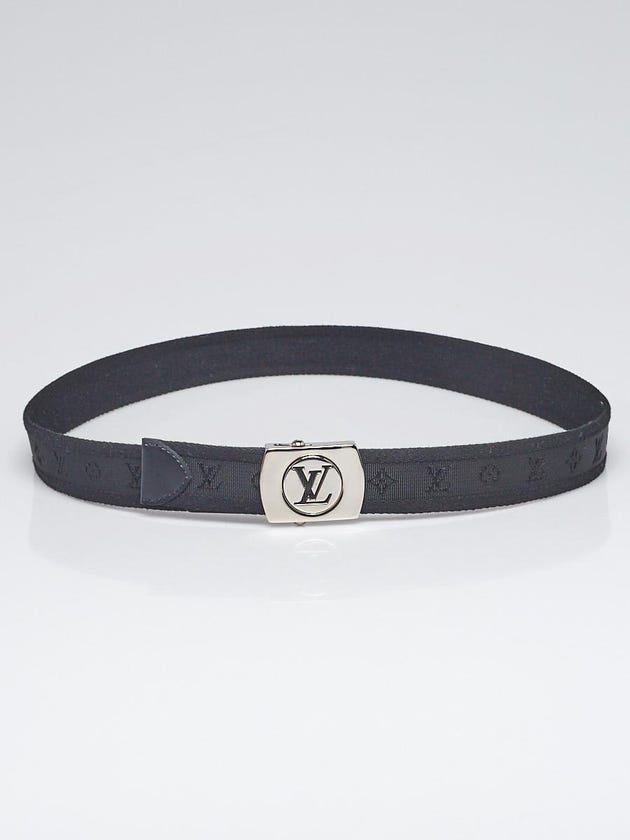 Louis Vuitton Black Monogram Canvas Slide Buckle Belt Size 90/36