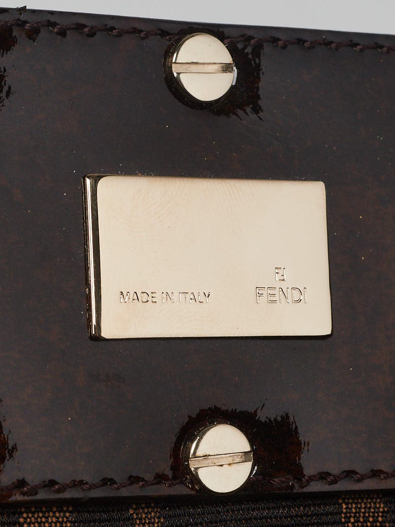 Fendi Tobacco Zucca Print Canvas Large Mia Shoulder Bag 8BR616