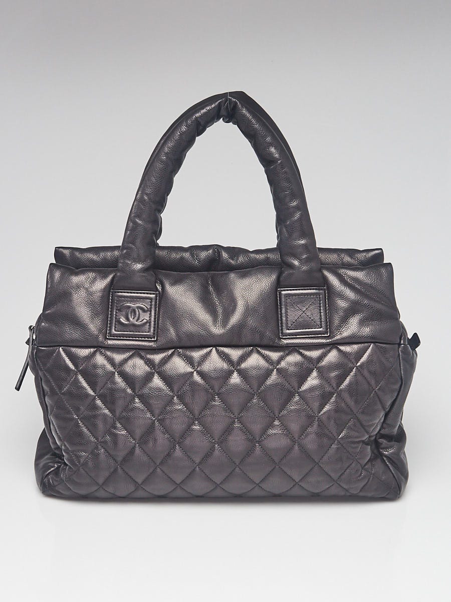 Chanel Black Quilted Caviar Leather Coco Cocoon Large Tote Bag - Yoogi's  Closet