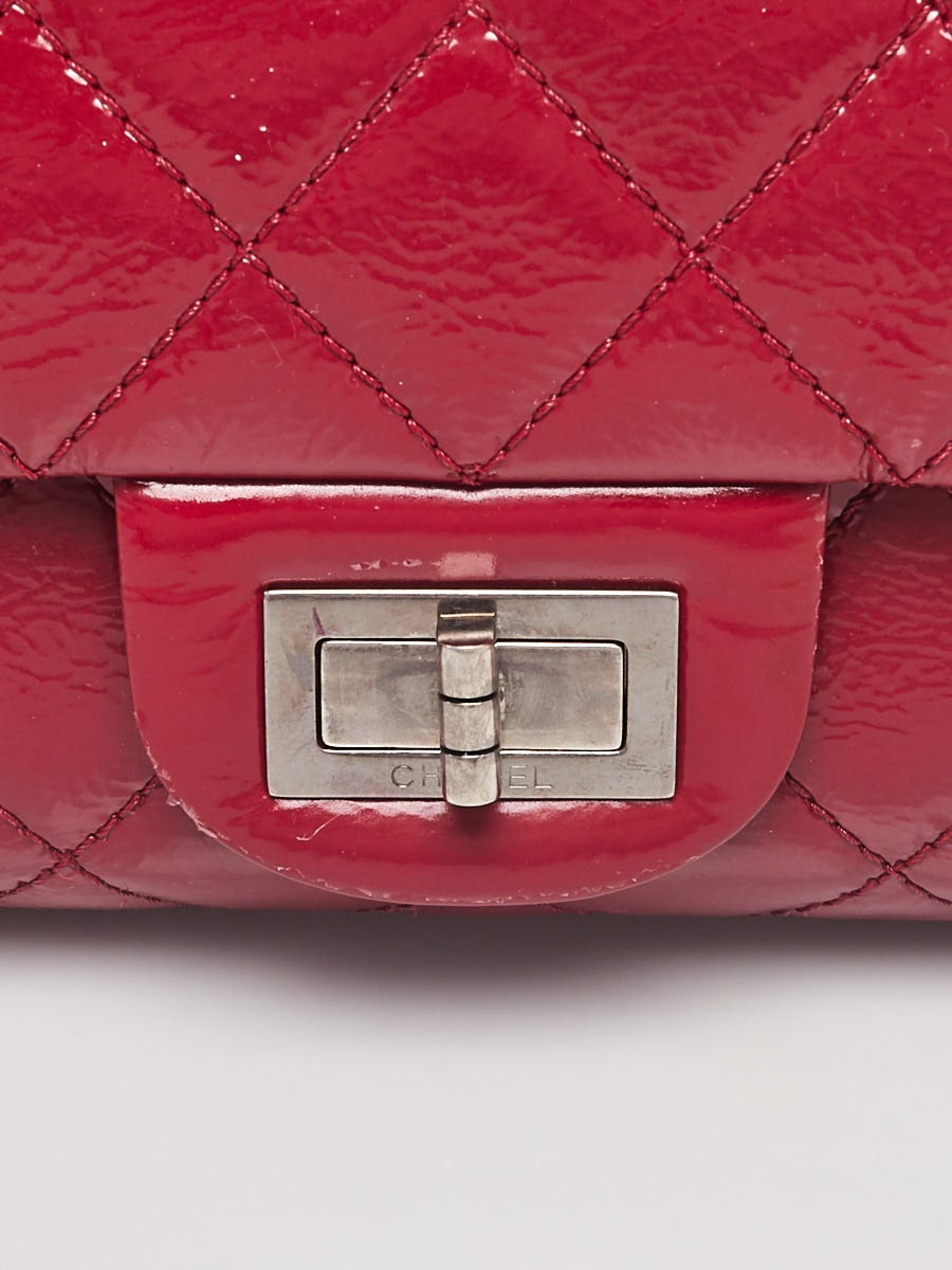 Chanel Red 2.55 Reissue Quilted Patent Leather 227 Jumbo Flap Bag
