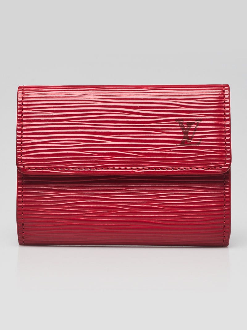 LOUIS VUITTON RED LEATHER CARD HOLDER