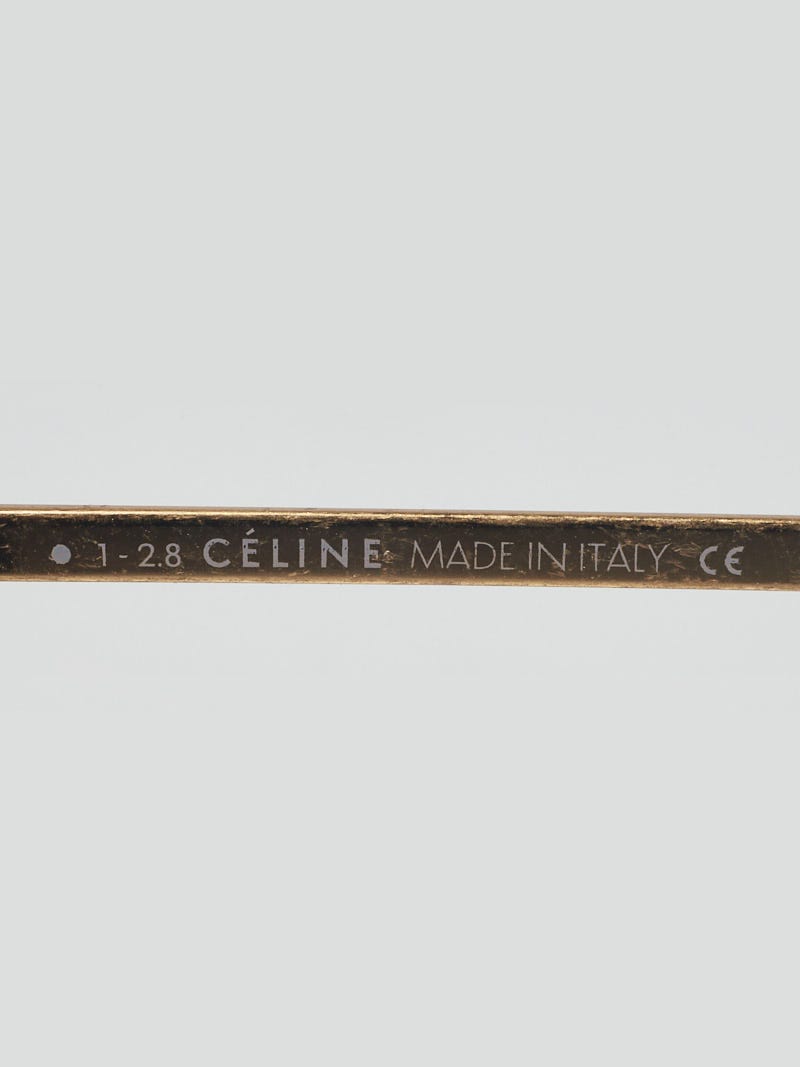 Celine Tortoise Shell Acetate Goldtone Metal Oversized Sunglasses