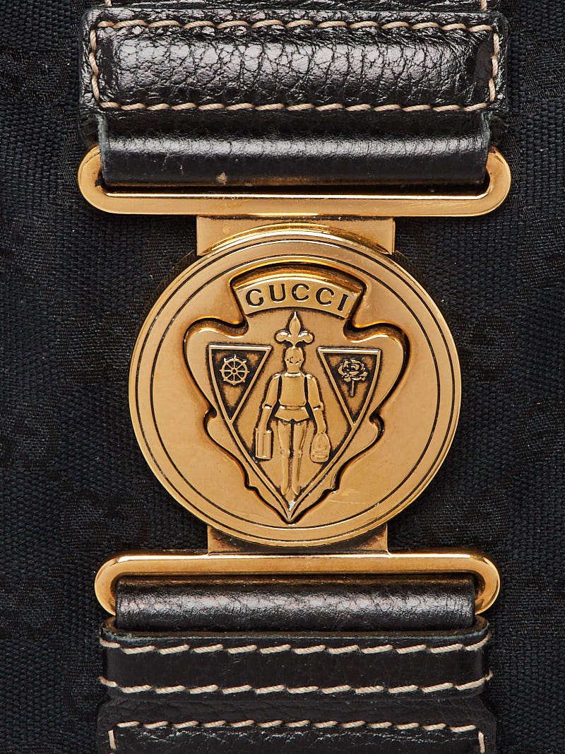 Gucci Black GG Canvas Aviatrix Medium Boston Bag | Yoogi's Closet