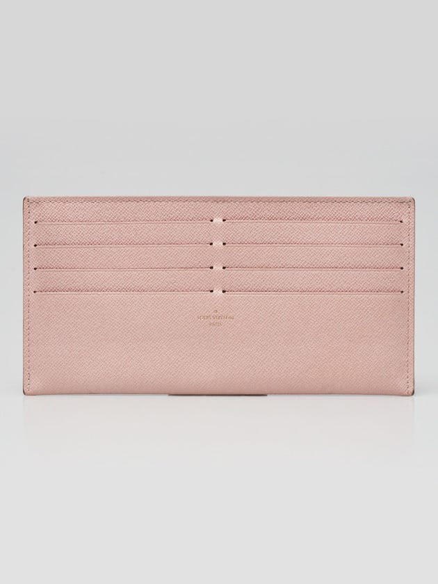 Louis Vuitton Rose Ballerine Leather Felicie Card Holder Insert