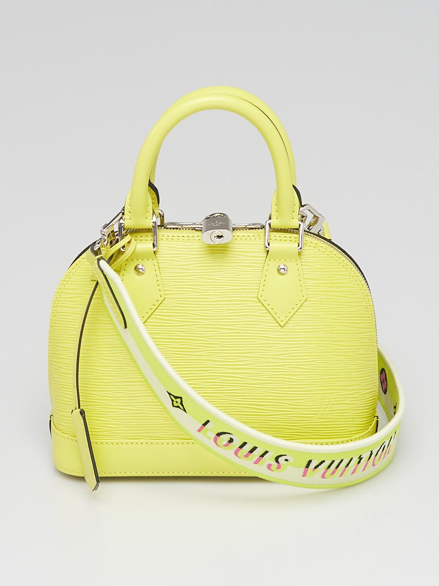 Louis Vuitton Yellow Citron Epi Leather Alma BB Bag w/ Jacquard