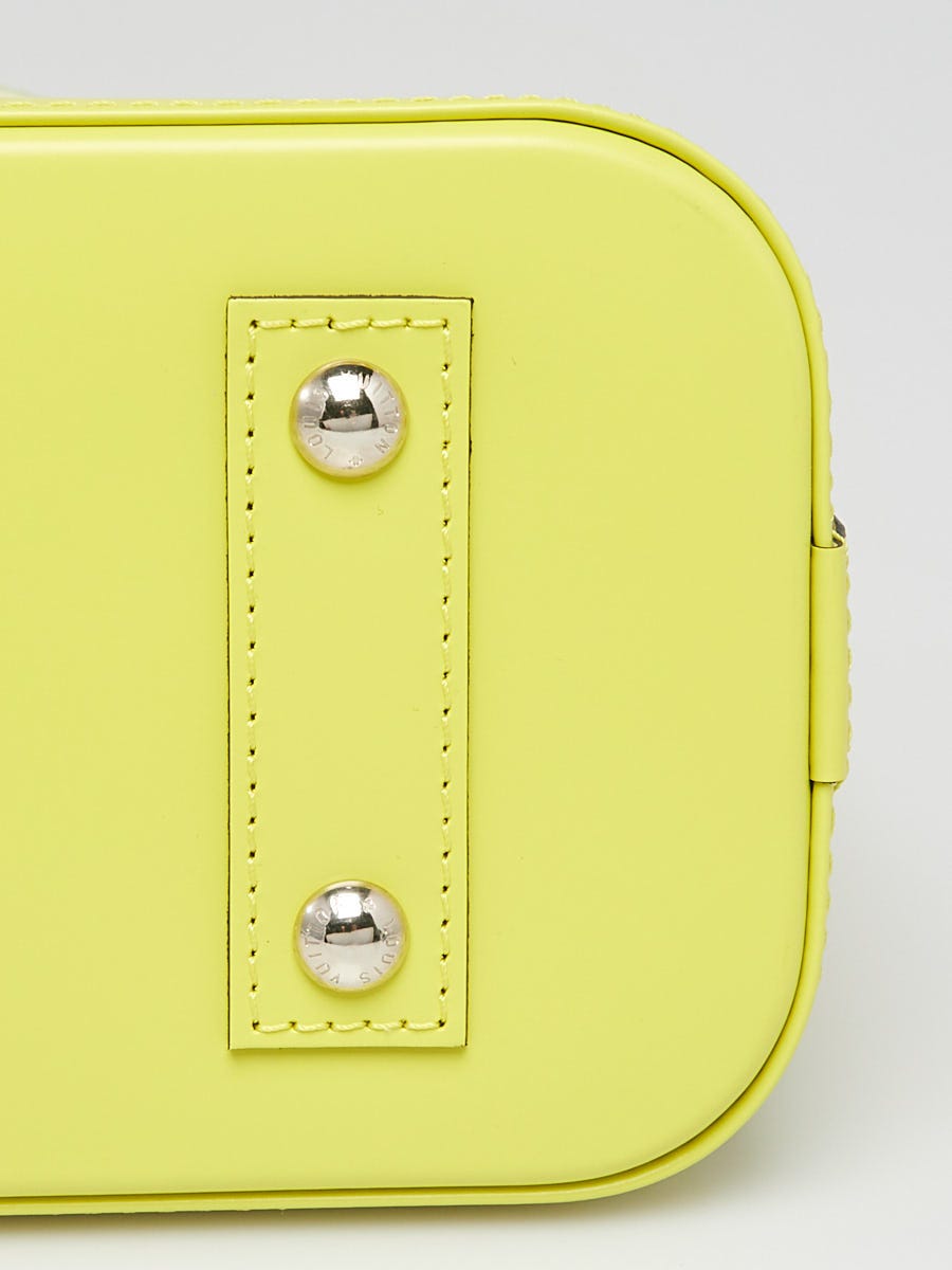 Louis Vuitton Yellow Citron Epi Leather Alma BB Bag w/ Jacquard Strap -  Yoogi's Closet