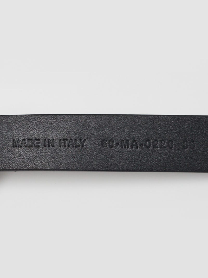 Christian Dior Black Calfskin Leather Saddle Belt Size 80/32