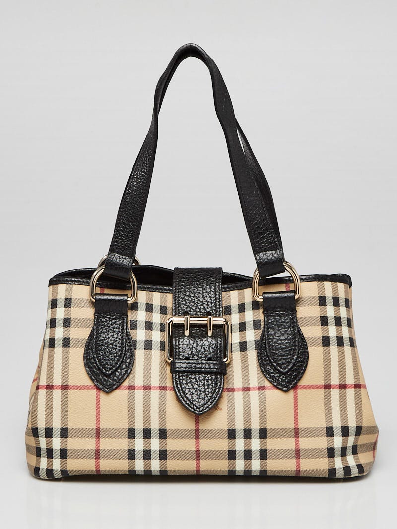 Burberry Haymarket Check Coated Canvas Eden Shoulder Bag - Yoogi's Closet