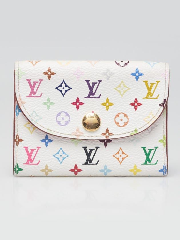 Louis Vuitton White Monogram Multicolore Visite Business Card Holder