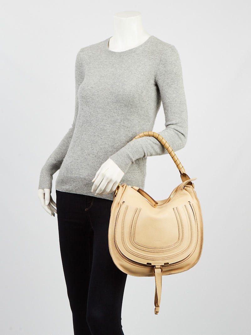Chloé Marcie Medium Tan Beige Leather Bag Discount Handbag Brown – AvaMaria