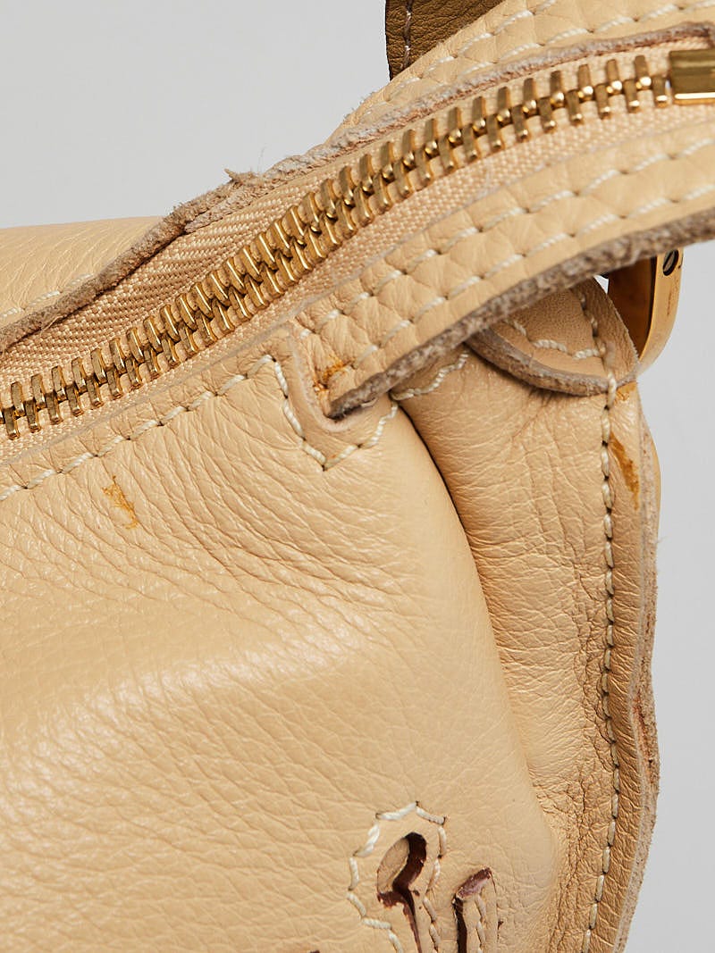 Marcie leather handbag Chloé Beige in Leather - 37920776