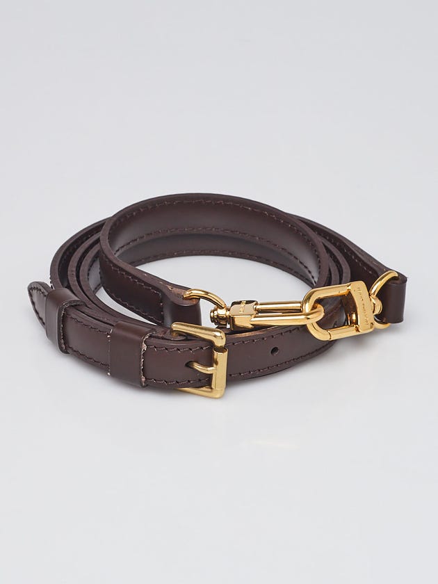 Louis Vuitton 16mm Ebene Smooth Leather Adjustable Shoulder Strap
