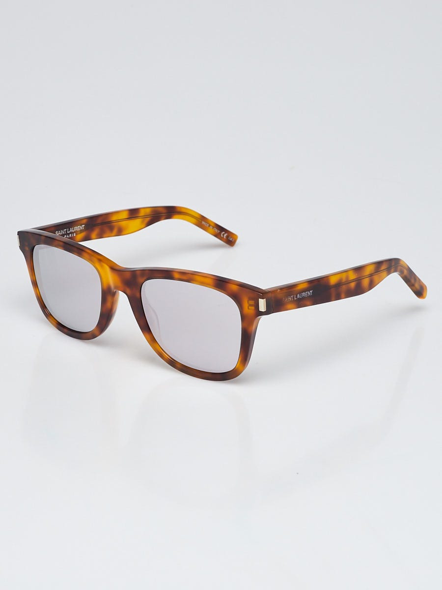Yves Saint Laurent Tortoise Shell Acetate Mirrored Lenses SL  display picture 2