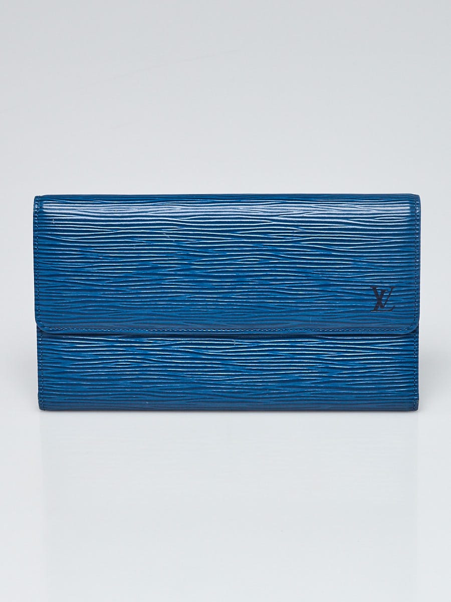 LOUIS VUITTON Blue Epi Snap Small Wallet