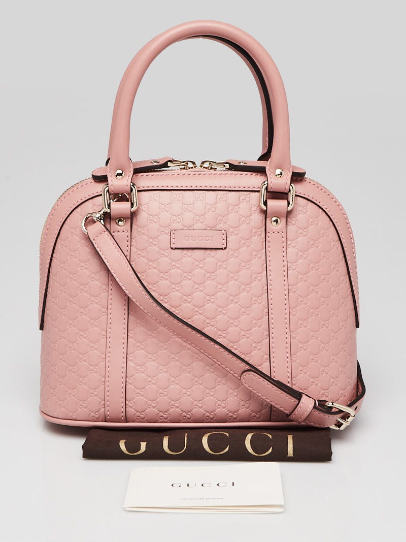Gucci Pink Microguccissima Leather Mini Dome Crossbody Bag - Yoogi's Closet