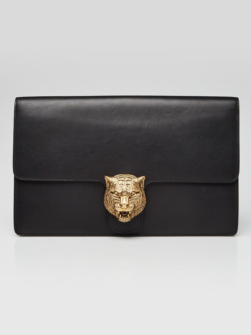 Gucci Animalier Leather Coin Wallet - Black