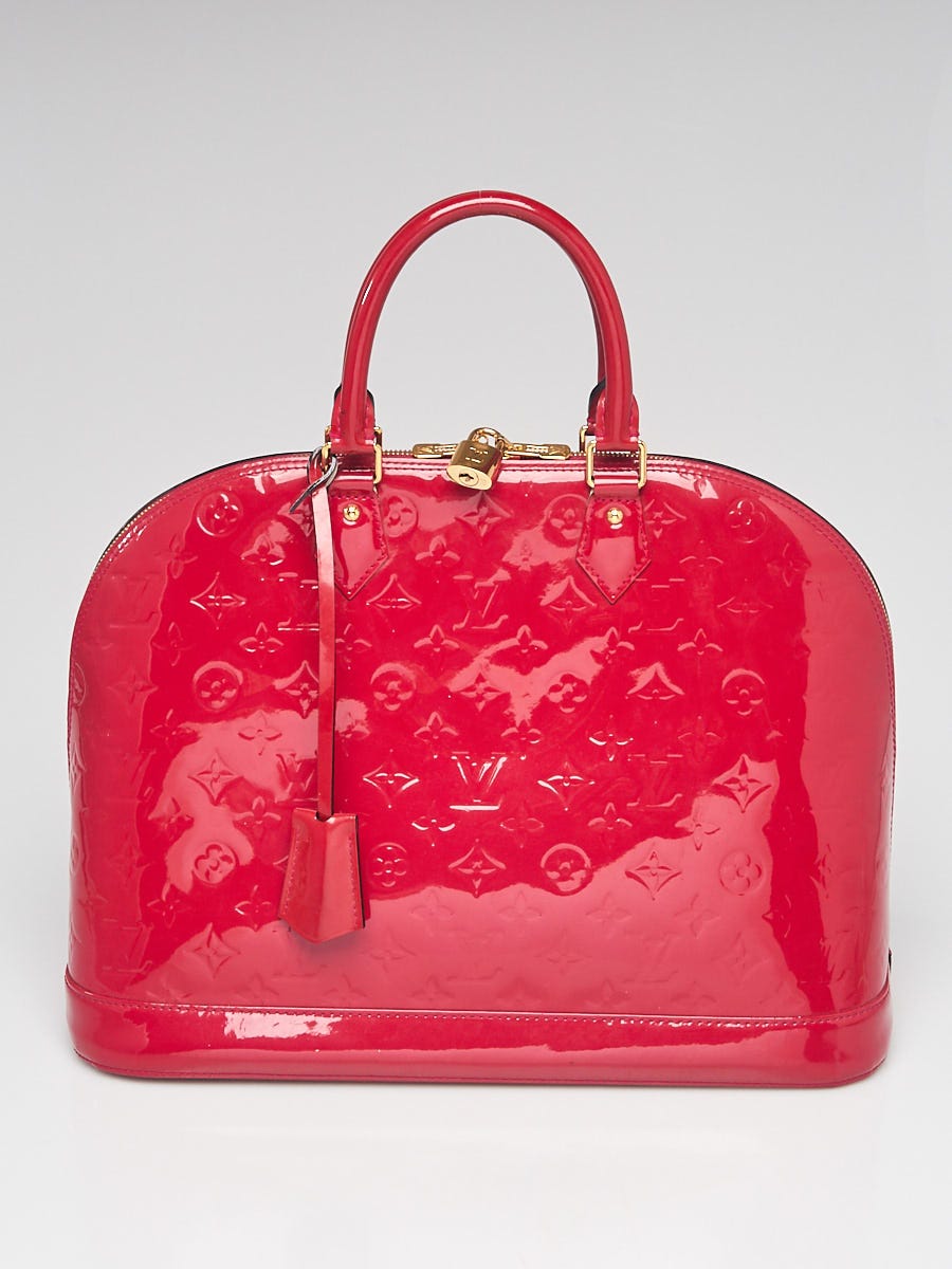 Louis Vuitton Alma Vernis Bb Rose Indien Red Patent Leather