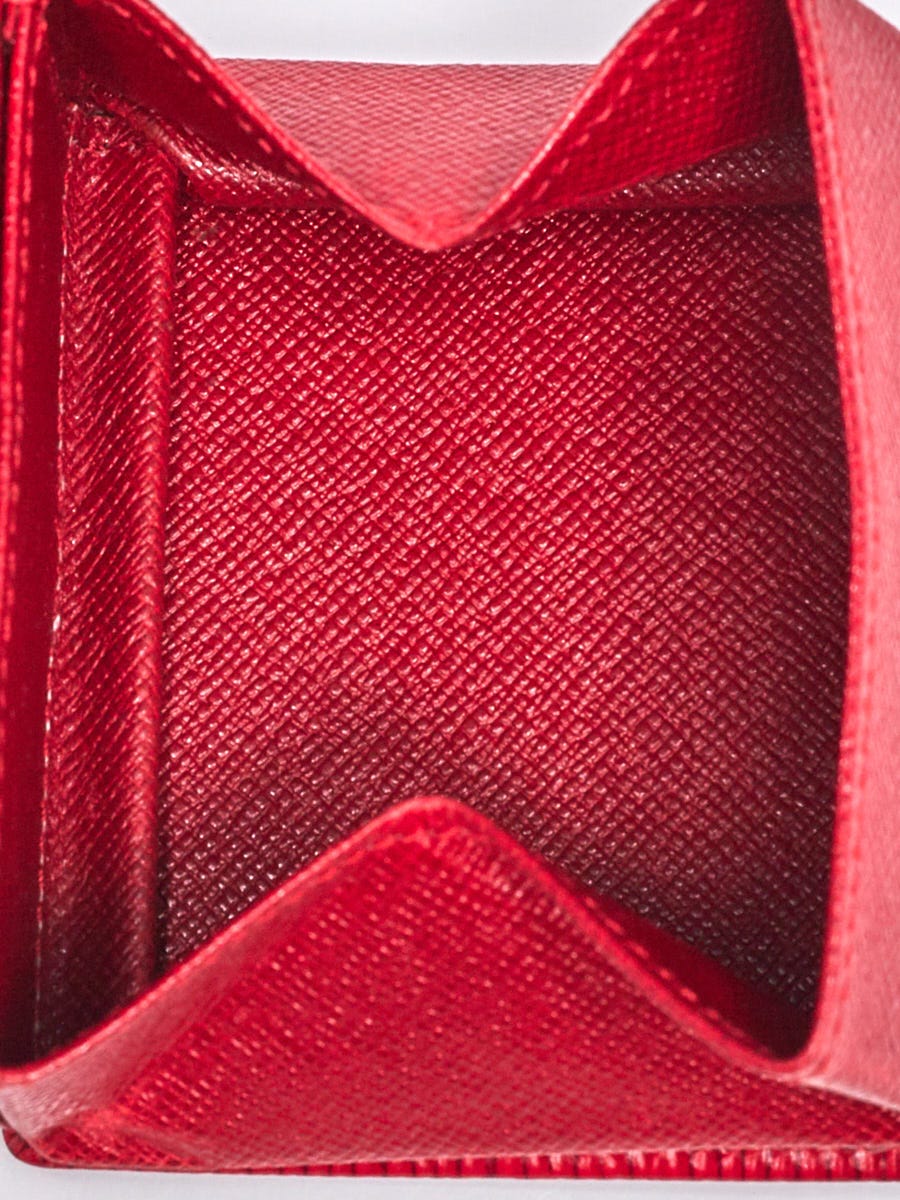 Louis Vuitton Castilian Red EPI Leather Accordion Coin Purse