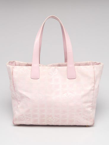 chanel travel tote bag Line CC / Light Pink (Vintage) flat leather straps Chanel New Travel Line Handbag