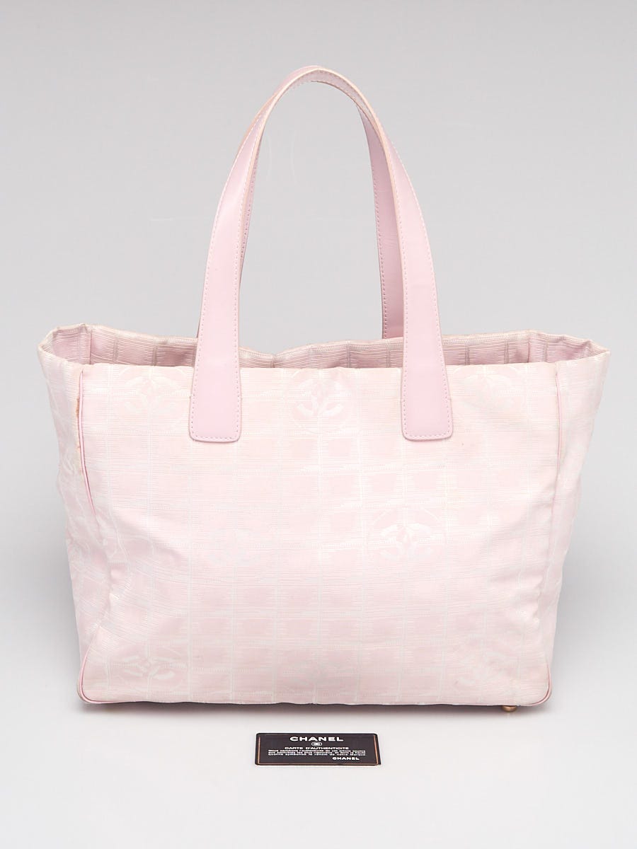 pink chanel canvas bag tote