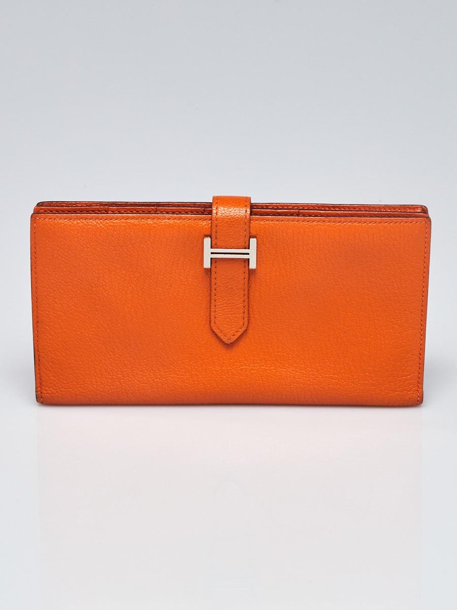 Hermes Orange Epsom Bearn H-Wallet