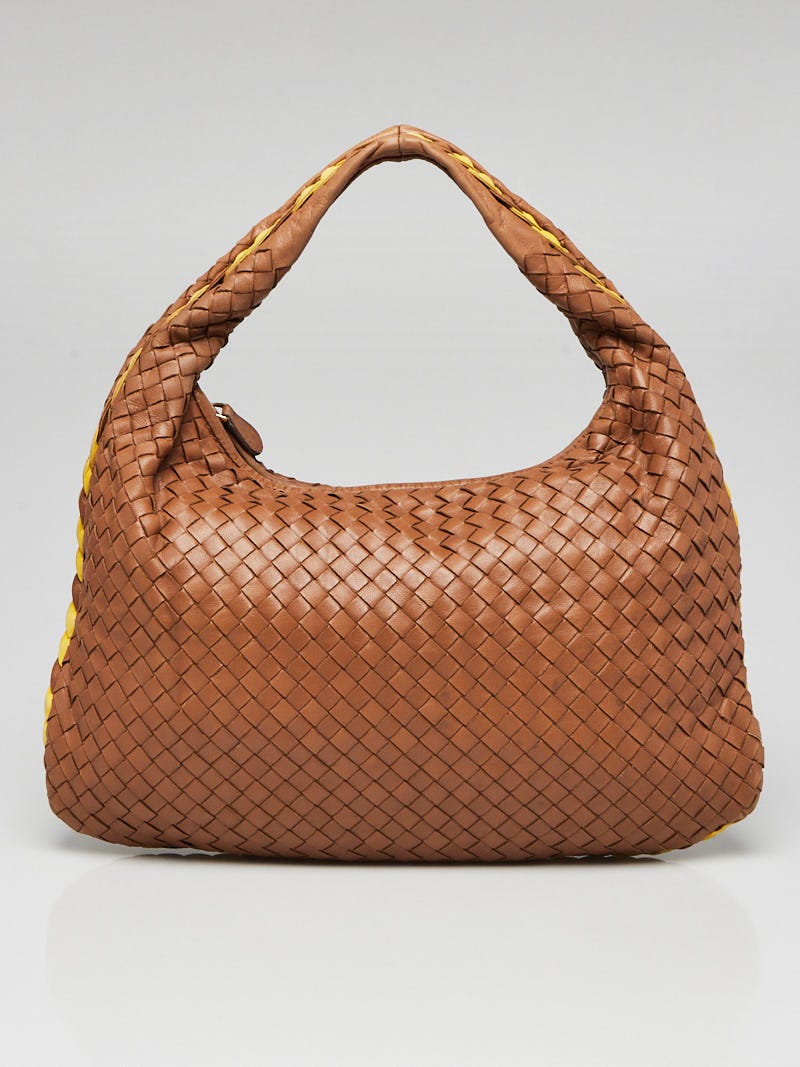 Bottega Veneta, Bags, Authentic Bottega Veneta Intrecciato Hobo Brown  Leather Bag Beautiful