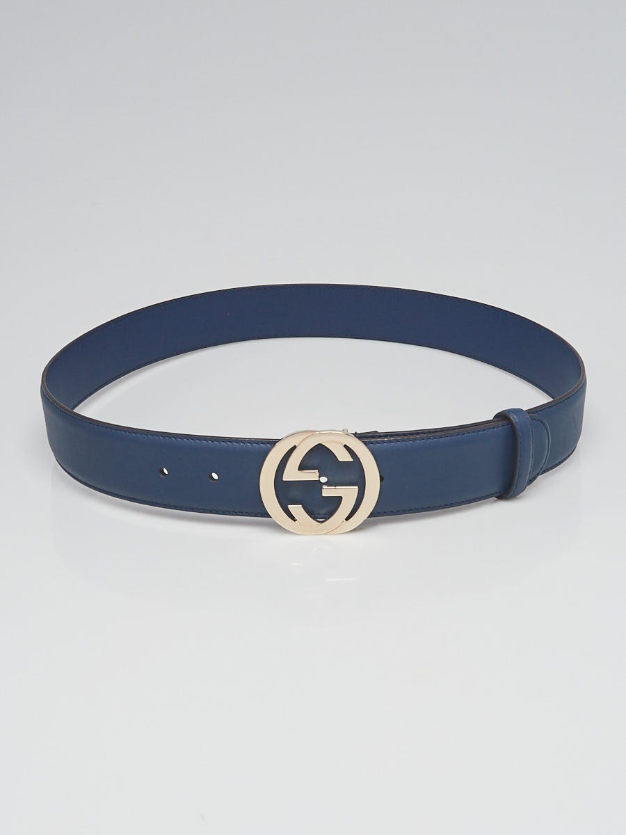 Gucci Belt with Interlocking G Buckle in Blue