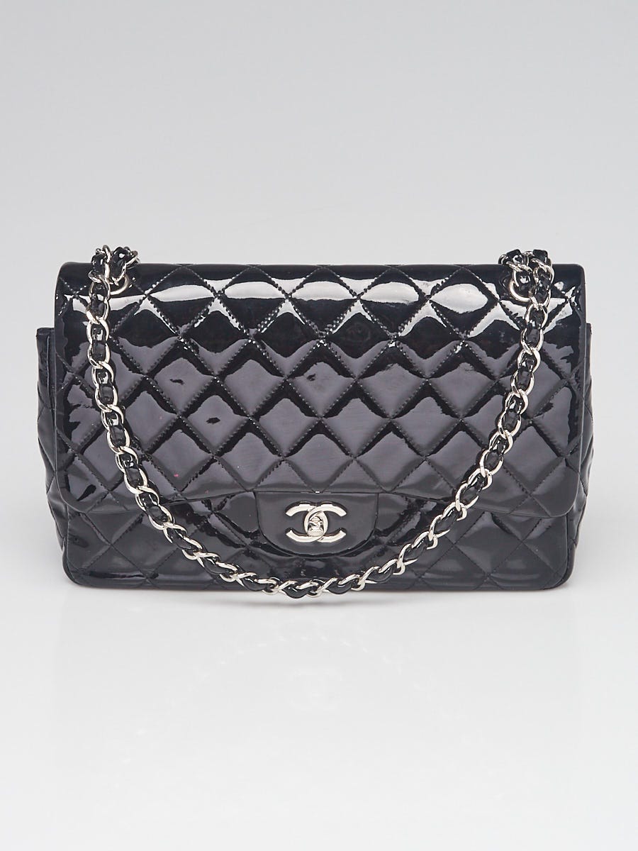 Chanel Black Quilted Lambskin Leather Classic Jumbo Double Flap Bag - Yoogi's  Closet