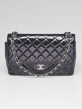 Chanel Black Patent Leather Round 'CC' Handbag Q6BJHX27KB004